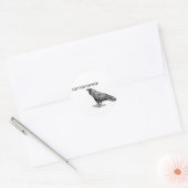 Nevermore Raven Ronde Sticker (Envelop)