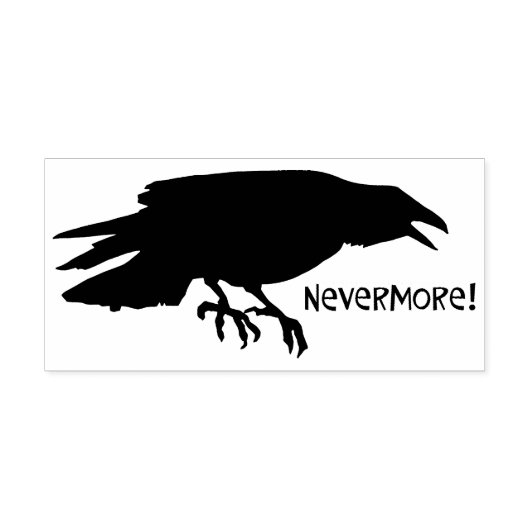 "Nevermore" Raven Rubberstempel (Afrduk)