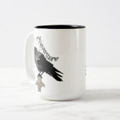 Nevermore Raven Tweekleurige Koffiemok (Voorkant links)