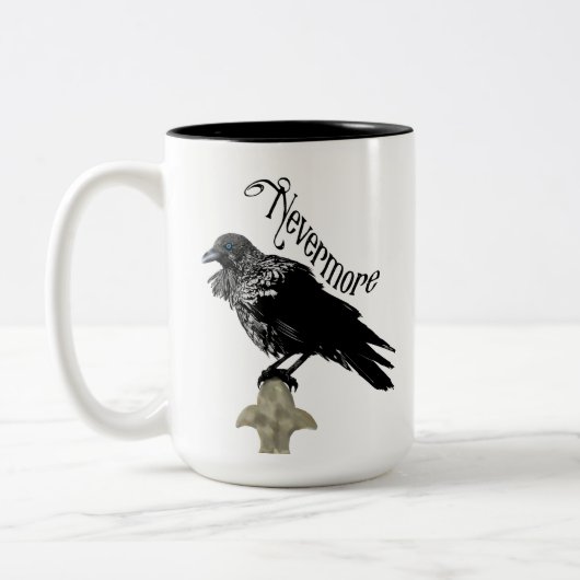 Nevermore Raven Tweekleurige Koffiemok (Links)