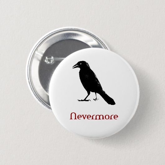 Nevermore Ronde Button 5,7 Cm (Voorkant /achterkant)