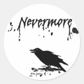 Nevermore Ronde Sticker (Voorkant)
