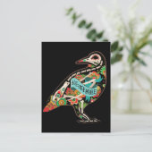 Nevermore Sugar Skull Raven Briefkaart (Staand voorkant)