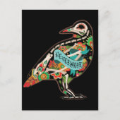 Nevermore Sugar Skull Raven Briefkaart (Voorkant)