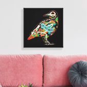 Nevermore Sugar Skull Raven Canvas Afdruk (Insitu (Woonkamer))