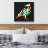 Nevermore Sugar Skull Raven Canvas Afdruk (Insitu (Slaapkamer))