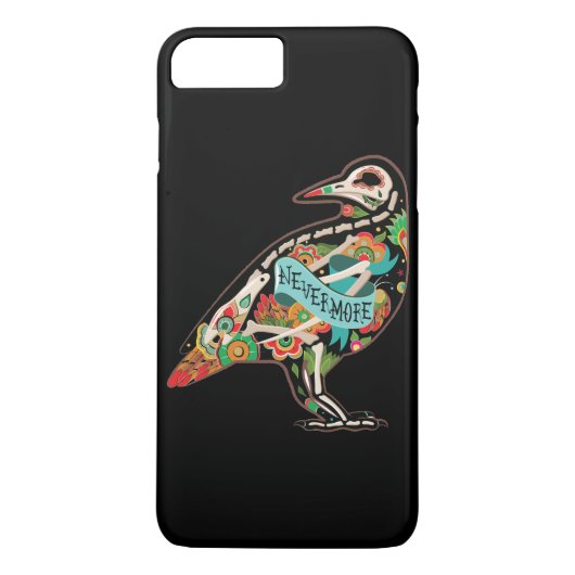 Nevermore Sugar Skull Raven Case-Mate iPhone Case (Achterkant)
