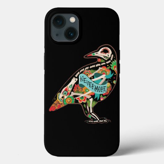Nevermore Sugar Skull Raven Case-Mate iPhone Case (Achterkant)