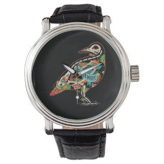 Nevermore Sugar Skull Raven Horloge