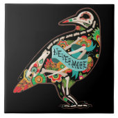 Nevermore Sugar Skull Raven Tegeltje (Voorkant)