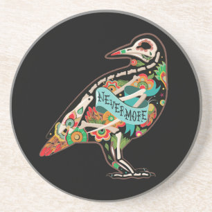 Nevermore Sugar Skull Raven Zandsteen Onderzetter