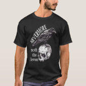 Nevermore the Raven Edgar Allan Poe Dark Academia T-shirt (Voorkant)