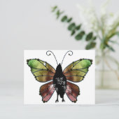 Nevermore x3 Butterfly Raven Briefkaart (Staand voorkant)