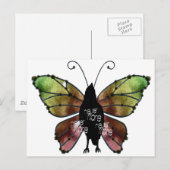 Nevermore x3 Butterfly Raven Briefkaart (Voorkant / Achterkant)