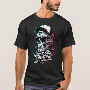 NeverStop Creating Shirt Art Is Revolutie Grafisch