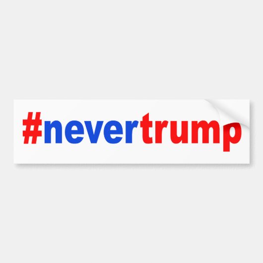 "#nevertrump" bumpersticker (Voorkant)