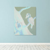 Neville HP Cayley - Laughing Kookaburra Canvas Afdruk (Insitu (Houten vloer))