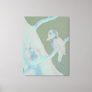 Neville HP Cayley - Laughing Kookaburra Canvas Afdruk