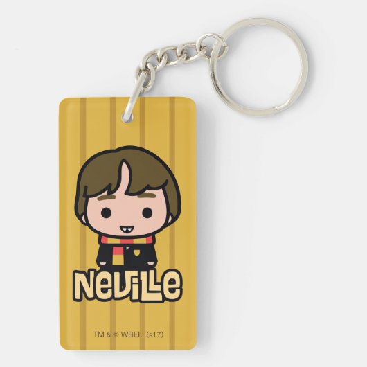 Neville Longbottom Cartoon Character Art Sleutelhanger (achterkant)
