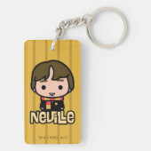 Neville Longbottom Cartoon Karakter Kunst Sleutelhanger (achterkant)