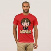 Neville Longbottom Cartoon Karakter Kunst T-shirt (Voorkant volledig)