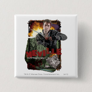 Neville Longbottom Collage 2 Vierkante Button 5,1 Cm