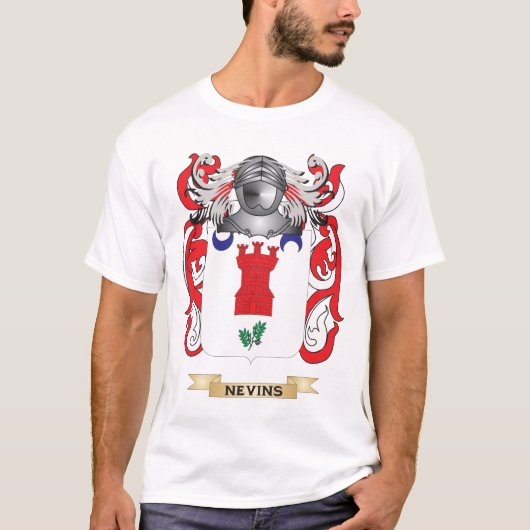 Nevins Coat of Arms (gezinscrest) T-shirt (Voorkant)
