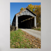 Nevins Covered Bridge Parke County Indiana Poster (Voorkant)