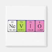 Nevio periodieke tabelnaam magnet (Voorkant)
