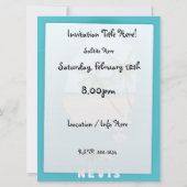 Nevis Caribbean Island Illustrated map. Kaart (Achterkant)