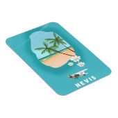 Nevis Caribbean Island Illustrated map. Magneet (Rechterzijde)