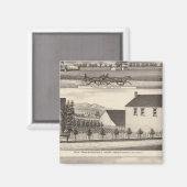 Nevis, groene woningen, boerderijen magneet (Voorkant / Achterkant)