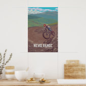 Nevis Range Mountainbike Reisposter Poster (Keuken)