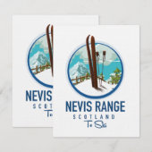 Nevis Range Schotland ski logo (Voorkant / Achterkant)