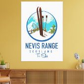 Nevis Range Schotland ski logo Canvas Afdruk (Insitu (Woonkamer))