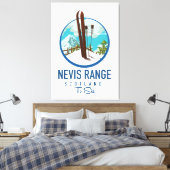 Nevis Range Schotland ski logo Canvas Afdruk (Insitu (Slaapkamer))