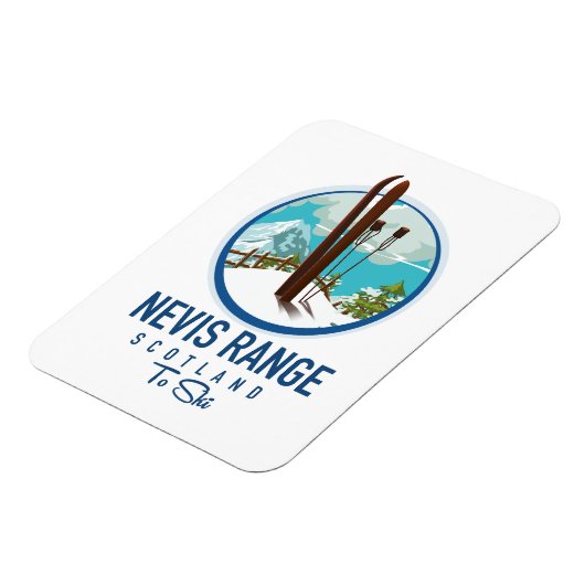 Nevis Range Schotland ski logo Magneet (Linkerzijde)