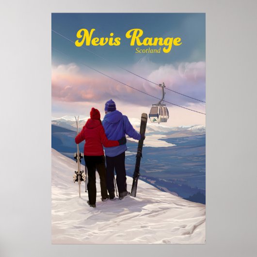 Nevis Range Schotland Skigebied Reisposter Poster (Voorkant)