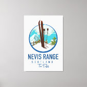 Nevis Range scotland Ski logo Canvas Afdruk (Voorkant)