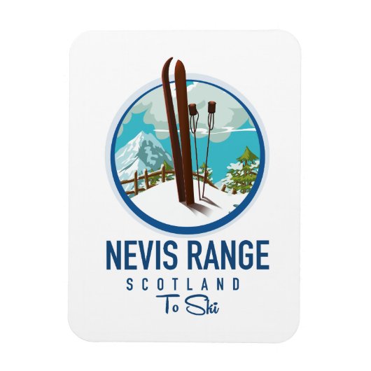 Nevis Range scotland Ski logo Magneet (Verticaal)