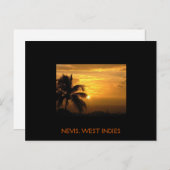 Nevis Sunset Briefkaart (Voorkant / Achterkant)