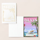 Nevis Vakantieposter. Kaart (Display)