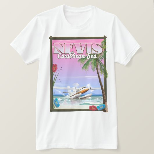 Nevis Vakantieposter. T-shirt (Design voorkant)