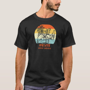 Nevis West Indies Vintage Pirate & Parrot Vacation T-shirt