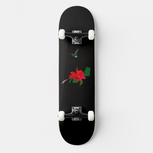 Nevoy Ryder Hibiscus Flower & Hummingbird Board Persoonlijk Skateboard (Voorkant)