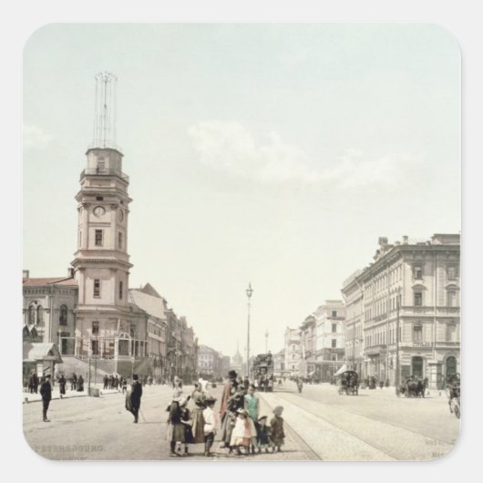 Nevsky Prospekt, Sint-Petersburg Vierkante Sticker (Voorkant)
