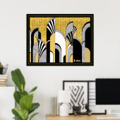 New Abstract Art Deco Poster (Thuiskantoor)