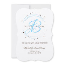 New Address Announge Monogrammed