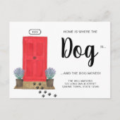 New Address Dog Moving  Announcement Postcard Aankondigingskaart (Voorkant)