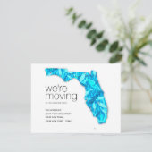 New Address Florida Fish Flat Announcement Card Aankondiging (Staand voorkant)